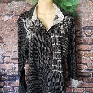 "Her Majesty" Button Down Embroidered Top